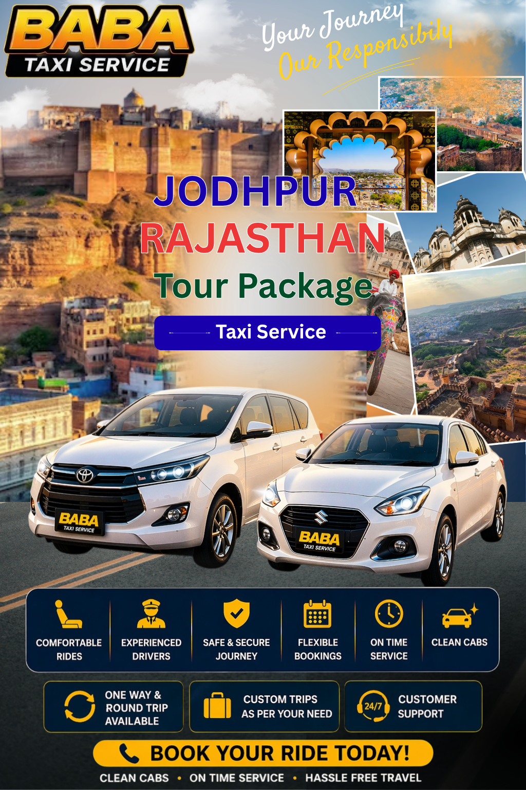Jodhpur Rajasthan tour package – private AC cab multi-city circuit